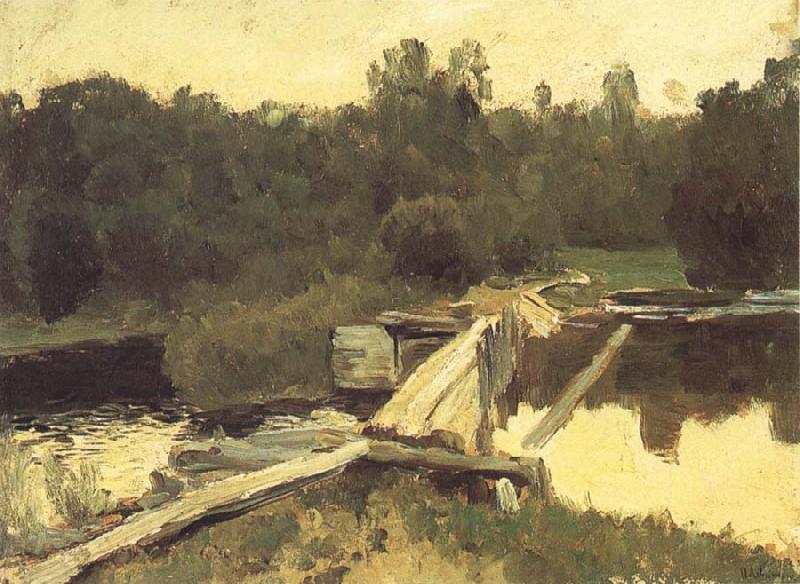 Levitan, Isaak At the Shallow Norge oil painting art